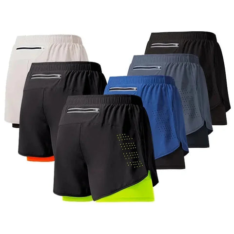 Men's Double-Deck Quick-Dry Shorts Sweatpants